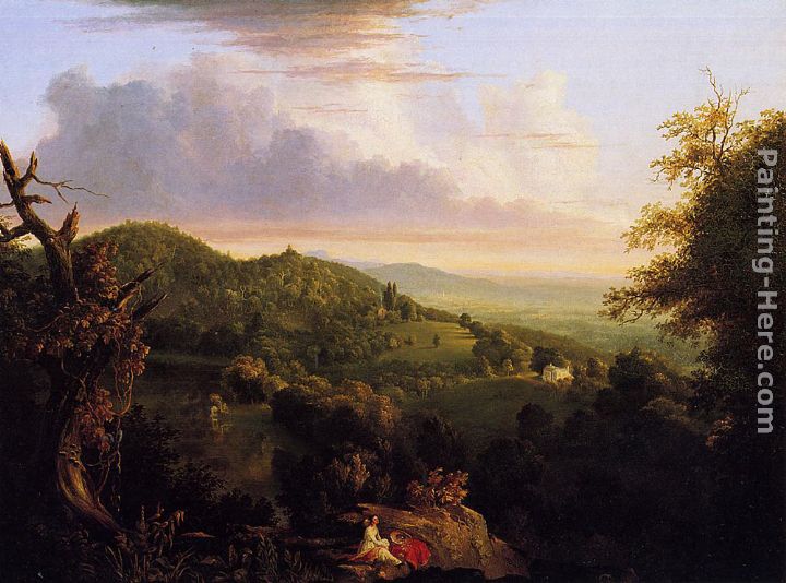 View of Monte Video, Seat of Daniel Wadsworth, Esq. painting - Thomas Cole View of Monte Video, Seat of Daniel Wadsworth, Esq. art painting